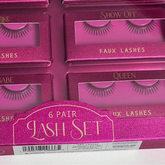 Makeup Beauty Assorted Styles Six Pairs Lash Set Kit New in Box - Picture 1 of 8